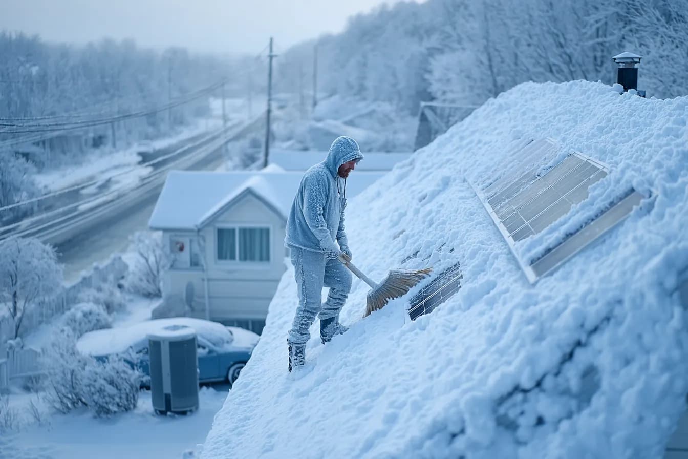 Snow on Solar Panels: When to Remove It and How to Do It Safely
